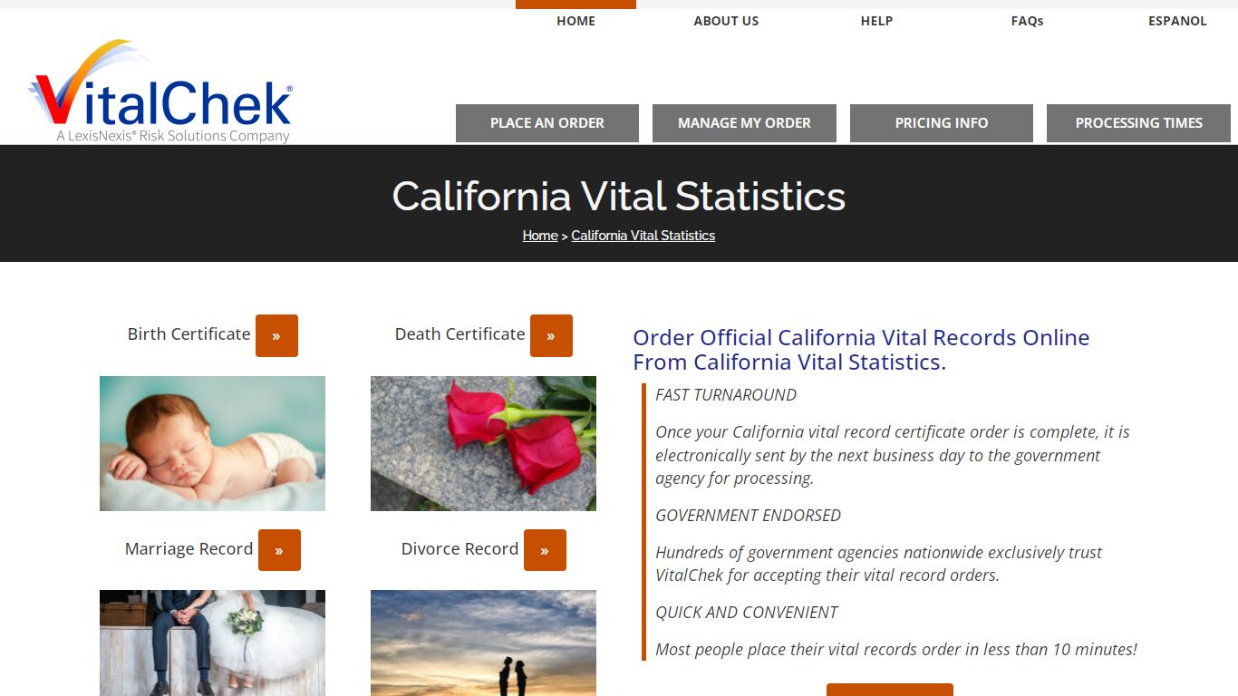 California (CA) Vital Records | Order Certificates - VitalChek